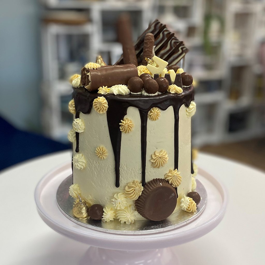 Chocolate loaded store cake