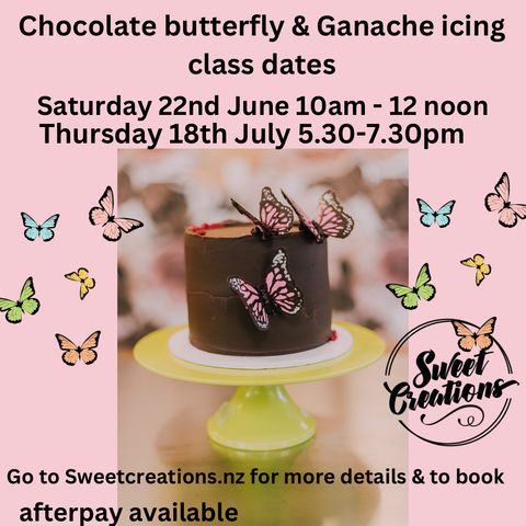 Chocolate Butterfly and Ganache icing class