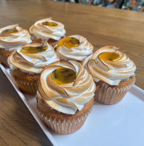 Coconut, lime & passionfruit cupcake (dairy free)